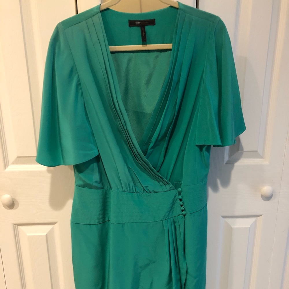 BCBGMaxAzria Green Dress (Large)